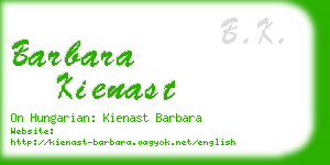 barbara kienast business card